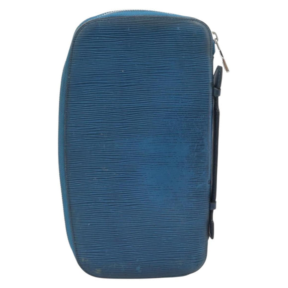 LOUIS VUITTON Epi Organizer Atholl Clutch Bag Blue M60731 LV Auth BA14536