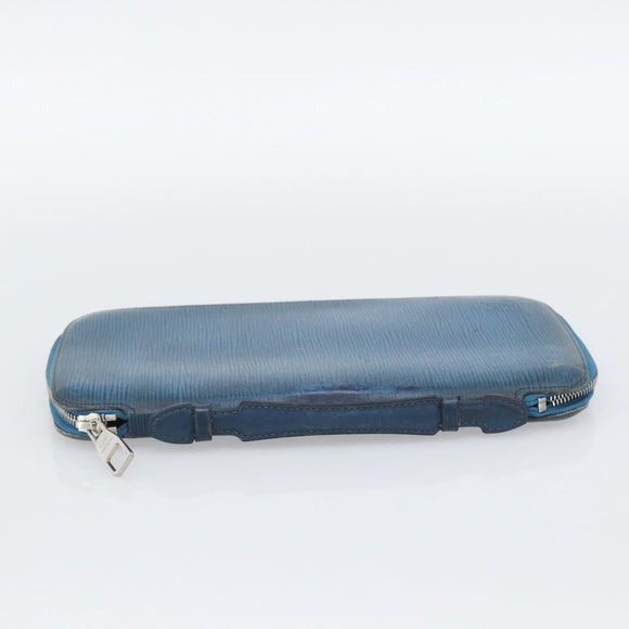 LOUIS VUITTON Epi Organizer Atholl Clutch Bag Blue M60731 LV Auth BA14536