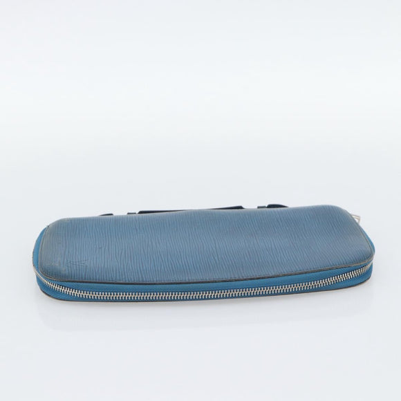 LOUIS VUITTON Epi Organizer Atholl Clutch Bag Blue M60731 LV Auth BA14536