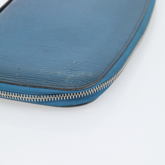LOUIS VUITTON Epi Organizer Atholl Clutch Bag Blue M60731 LV Auth BA14536