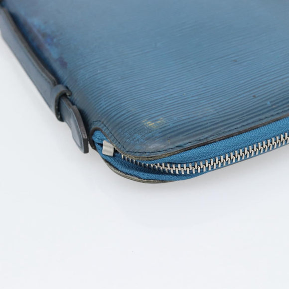 LOUIS VUITTON Epi Organizer Atholl Clutch Bag Blue M60731 LV Auth BA14536