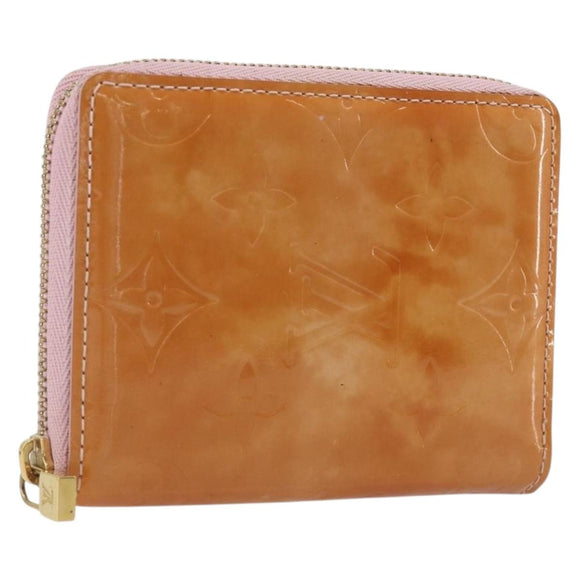 LOUIS VUITTON Monogram Vernis Bloom Coin Purse Marshmallow Pink LV Auth BA14539