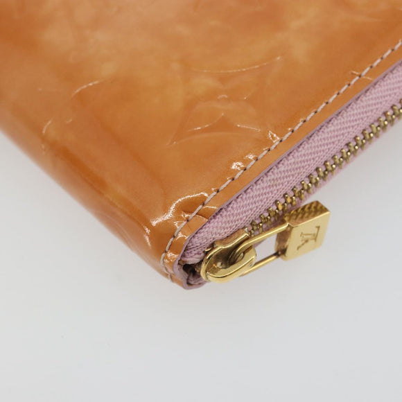LOUIS VUITTON Monogram Vernis Bloom Coin Purse Marshmallow Pink LV Auth BA14539