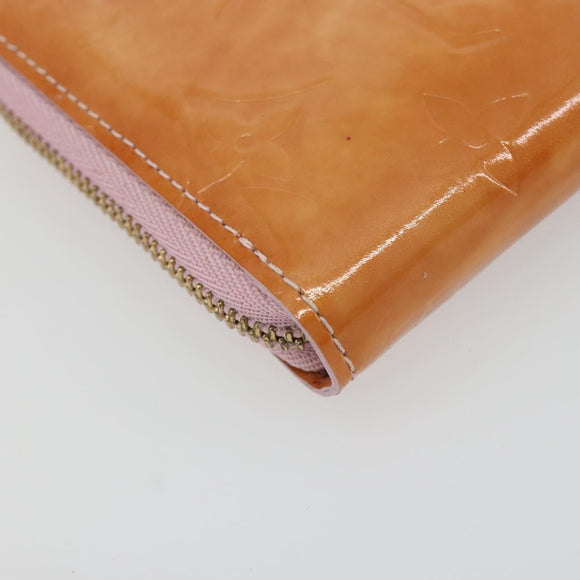 LOUIS VUITTON Monogram Vernis Bloom Coin Purse Marshmallow Pink LV Auth BA14539