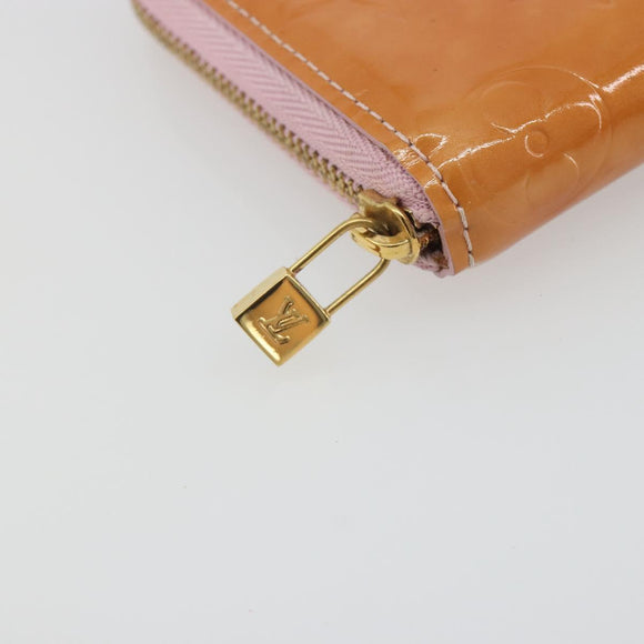 LOUIS VUITTON Monogram Vernis Bloom Coin Purse Marshmallow Pink LV Auth BA14539