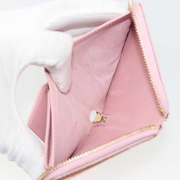 LOUIS VUITTON Monogram Vernis Bloom Coin Purse Marshmallow Pink LV Auth BA14539