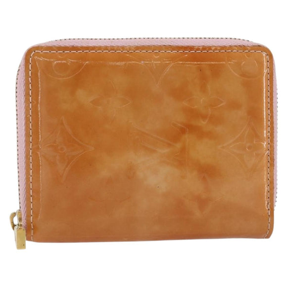 LOUIS VUITTON Monogram Vernis Bloom Coin Purse Marshmallow Pink LV Auth BA14539