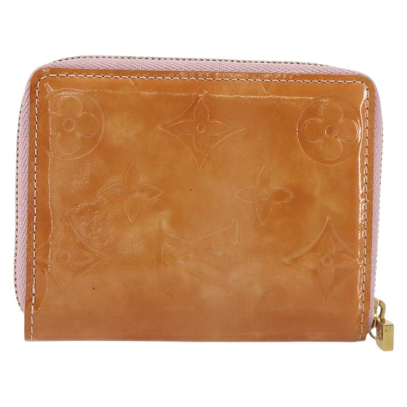 LOUIS VUITTON Monogram Vernis Bloom Coin Purse Marshmallow Pink LV Auth BA14539