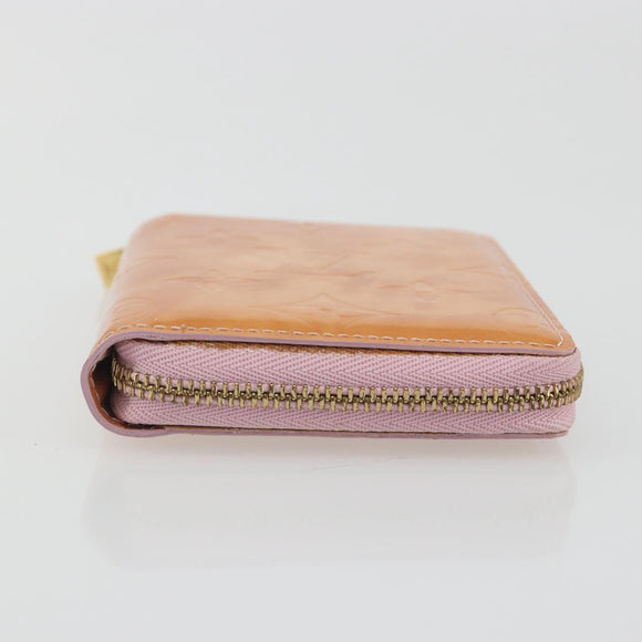 LOUIS VUITTON Monogram Vernis Bloom Coin Purse Marshmallow Pink LV Auth BA14539