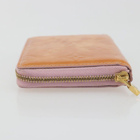 LOUIS VUITTON Monogram Vernis Bloom Coin Purse Marshmallow Pink LV Auth BA14539