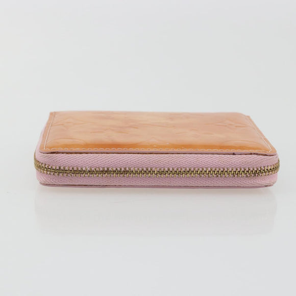 LOUIS VUITTON Monogram Vernis Bloom Coin Purse Marshmallow Pink LV Auth BA14539