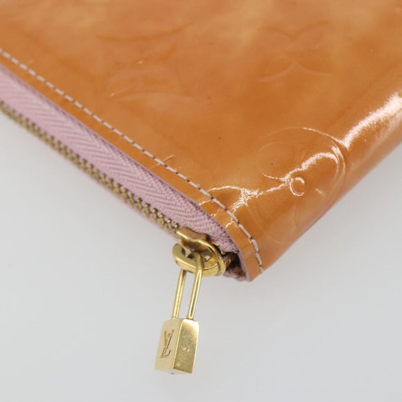 LOUIS VUITTON Monogram Vernis Bloom Coin Purse Marshmallow Pink LV Auth BA14539