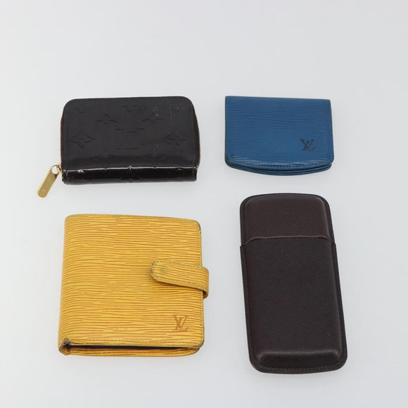 LOUIS VUITTON Monogram Epi LV Taiga Leather 7 Set Blue Yellow Brown Auth BA14542