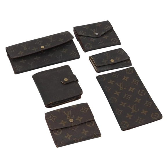 LOUIS VUITTON Monogram Wallet 6 Set LV Auth BA14544