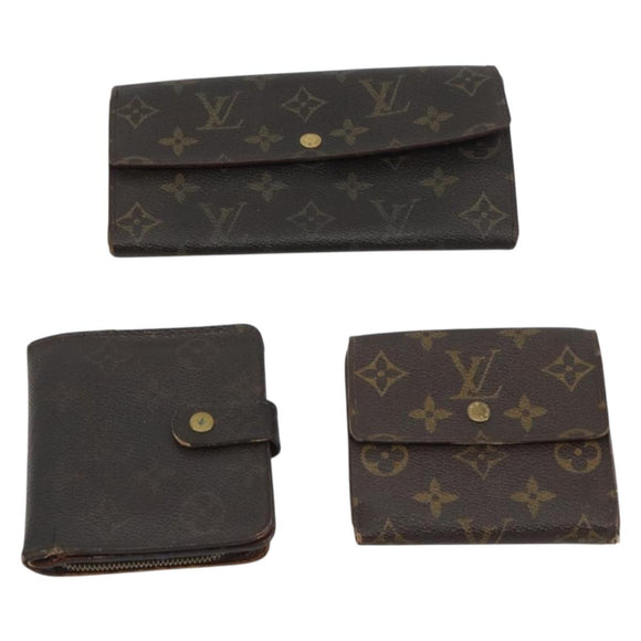 LOUIS VUITTON Monogram Wallet 6 Set LV Auth BA14544