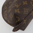 LOUIS VUITTON Monogram Trousse Demi Ronde Cosmetic Pouch M47520 LV Auth BA14555-11