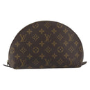 LOUIS VUITTON Monogram Trousse Demi Ronde Cosmetic Pouch M47520 LV Auth BA14555-2
