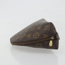 LOUIS VUITTON Monogram Trousse Demi Ronde Cosmetic Pouch M47520 LV Auth BA14555-5