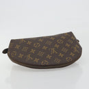 LOUIS VUITTON Monogram Trousse Demi Ronde Cosmetic Pouch M47520 LV Auth BA14555-6