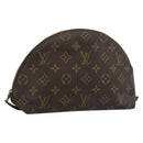 LOUIS VUITTON Monogram Trousse Demi Ronde Cosmetic Pouch M47520 LV Auth BA14556-1