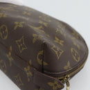 LOUIS VUITTON Monogram Trousse Demi Ronde Cosmetic Pouch M47520 LV Auth BA14556-10