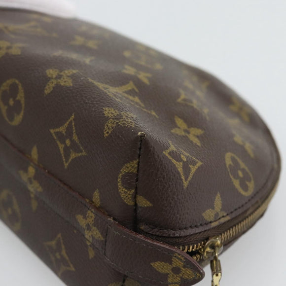 LOUIS VUITTON Monogram Trousse Demi Ronde Cosmetic Pouch M47520 LV Auth BA14556