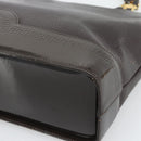 VERSACE Hand Bag Leather Brown Gold Tone Auth BA14561-9
