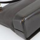VERSACE Hand Bag Leather Brown Gold Tone Auth BA14561-16