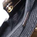 VERSACE Hand Bag Leather Brown Gold Tone Auth BA14561-20