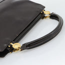 VERSACE Hand Bag Leather Brown Gold Tone Auth BA14561-7