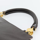 VERSACE Hand Bag Leather Brown Gold Tone Auth BA14561-8