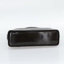 VERSACE Hand Bag Leather Brown Gold Tone Auth BA14561-5