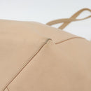 CELINE Tote Bag Leather Beige Auth BA14562A-10
