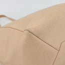 CELINE Tote Bag Leather Beige Auth BA14562A-13