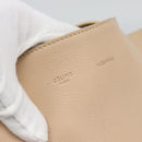 CELINE Tote Bag Leather Beige Auth BA14562A-14
