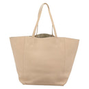 CELINE Tote Bag Leather Beige Auth BA14562A-3