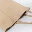 CELINE Tote Bag Leather Beige Auth BA14562A-6