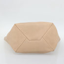 CELINE Tote Bag Leather Beige Auth BA14562A-9