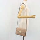 VALENTINO Studs Shoulder Bag Leather Pink Gold Tone Auth BA14563-24