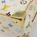 LOUIS VUITTON Monogram Multicolor Trouville Hand Bag White M92663 Auth BA14564A-12