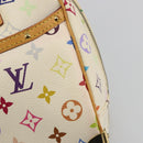LOUIS VUITTON Monogram Multicolor Trouville Hand Bag White M92663 Auth BA14564A-14