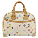 LOUIS VUITTON Monogram Multicolor Trouville Hand Bag White M92663 Auth BA14564A-2