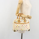 LOUIS VUITTON Monogram Multicolor Trouville Hand Bag White M92663 Auth BA14564A-24