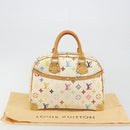 LOUIS VUITTON Monogram Multicolor Trouville Hand Bag White M92663 Auth BA14564A-25
