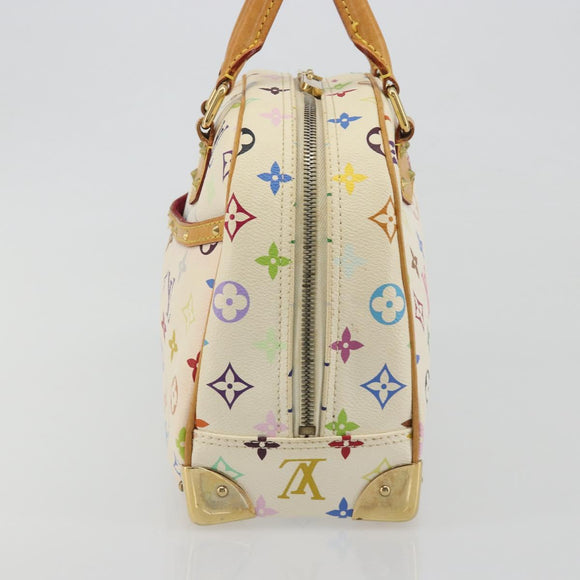 LOUIS VUITTON Monogram Multicolor Trouville Hand Bag White M92663 Auth BA14564A