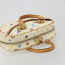LOUIS VUITTON Monogram Multicolor Trouville Hand Bag White M92663 Auth BA14564A-6