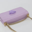 VERSACE Medusa Chain Shoulder Bag Patent Purple Gold Tone Auth BA14565A-6