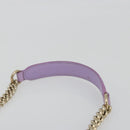 VERSACE Medusa Chain Shoulder Bag Patent Purple Gold Tone Auth BA14565A-8