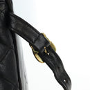 CHANEL Matelasse Chain Backpack Lamb Skin Black Gold Tone CC Auth BA14567M-11