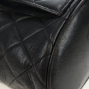 CHANEL Matelasse Chain Backpack Lamb Skin Black Gold Tone CC Auth BA14567M-14